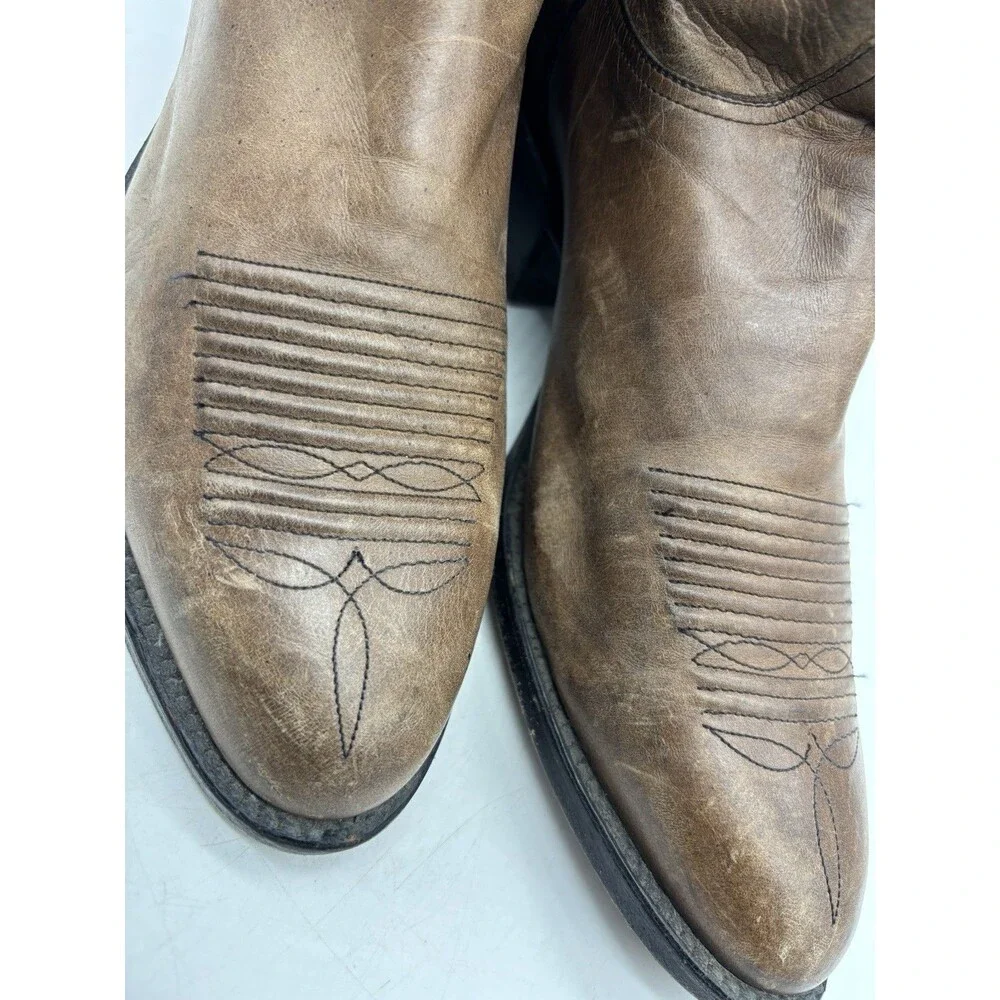 LUCCHESE WESTERN COWBOY BOOTS MENS SZ 9.5 D DANCEHALL RANCH RODEO MADE in USA